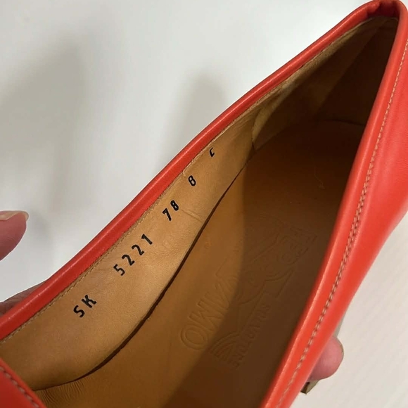 Salvatore Ferragamo Orange Buckle Loafers - Picture 8 of 11